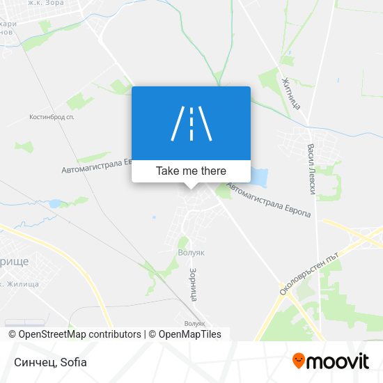 Синчец map
