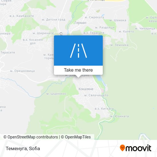 Теменуга map