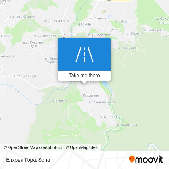 Елхова Гора map