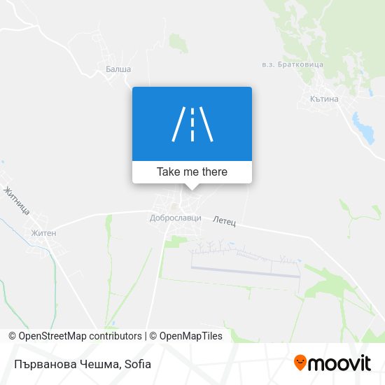 Карта Първанова Чешма