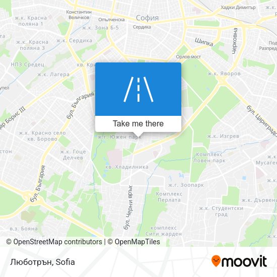 Люботрън map