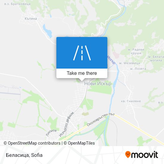 Беласица map