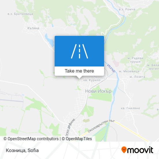 Козница map