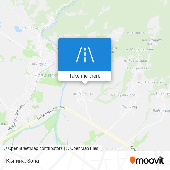 Къпина map