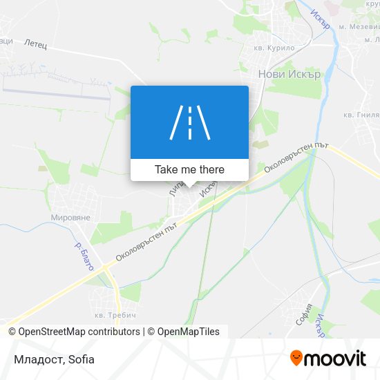 Младост map