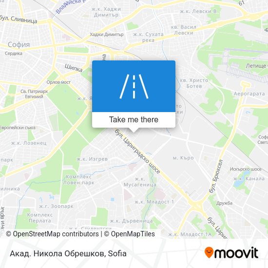 Акад. Никола Обрешков map