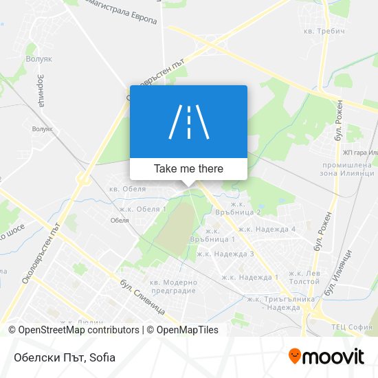 Обелски Път map