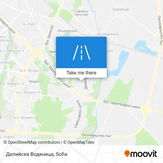 Карта Делийска Воденица