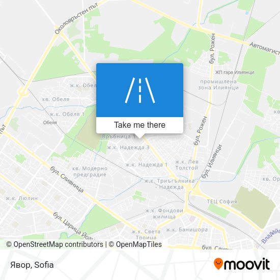 Явор map