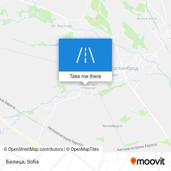 Белица map