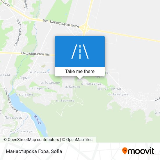 Карта Манастирска Гора
