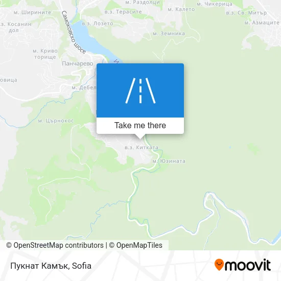 Карта Пукнат Камък