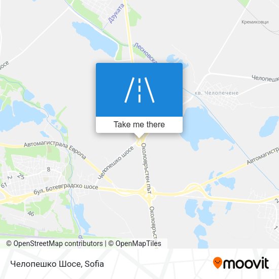 Челопешко Шосе map