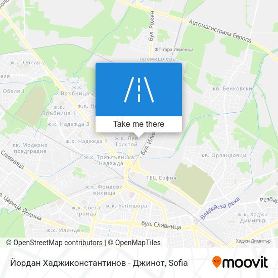Карта Йордан Хаджиконстантинов - Джинот
