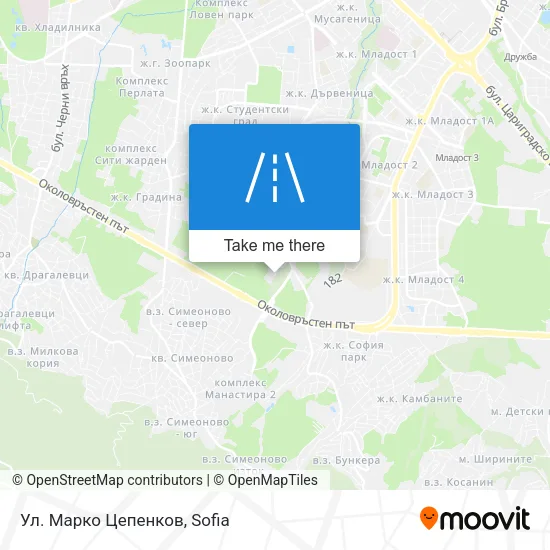 Карта Ул. Марко Цепенков