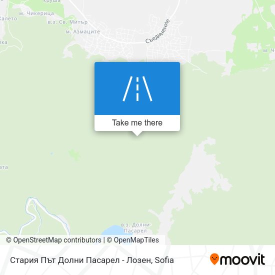 Стария Път Долни Пасарел - Лозен map