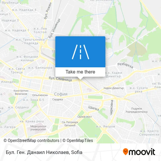 Карта Бул. Ген. Данаил Николаев