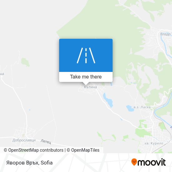 Карта Яворов Връх