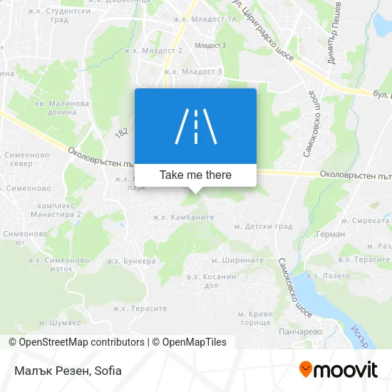 Карта Малък Резен