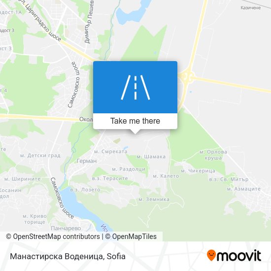 Манастирска Воденица map