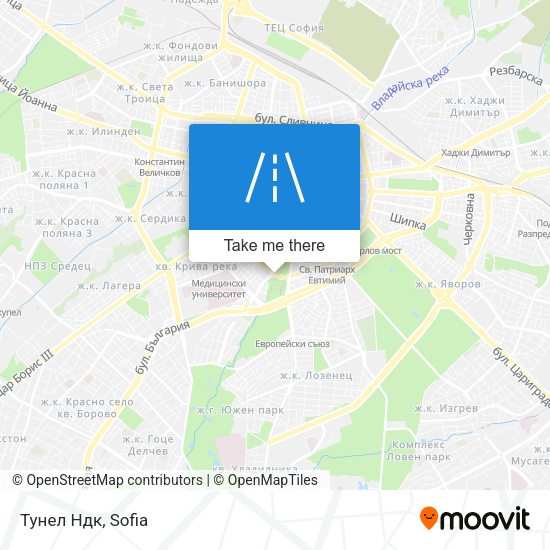 Тунел Ндк map