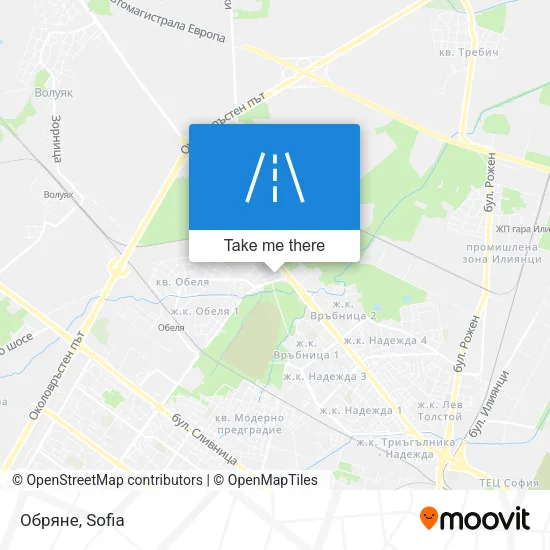 Карта Обряне