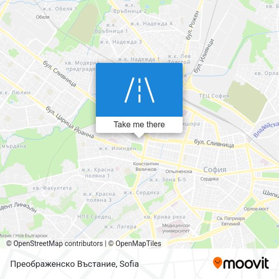 Карта Преображенско Въстание