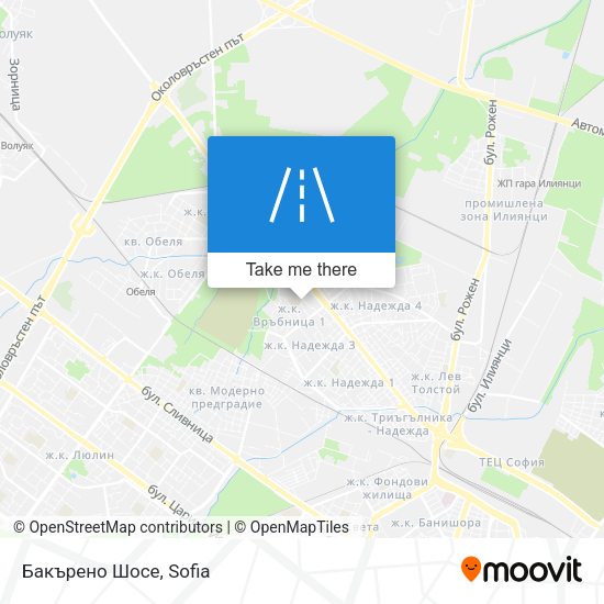 Бакърено Шосе map