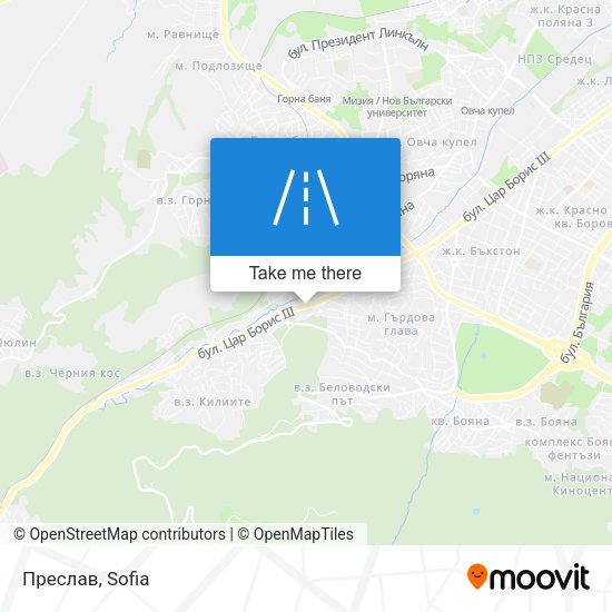 Преслав map