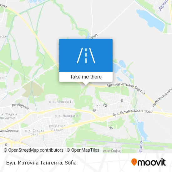 Карта Бул. Източна Тангента