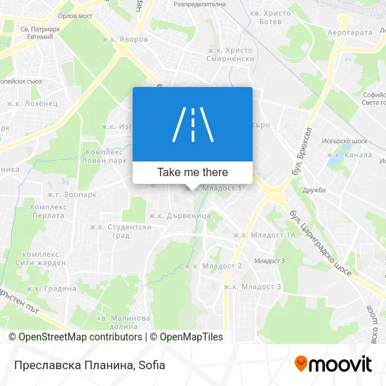 Карта Преславска Планина