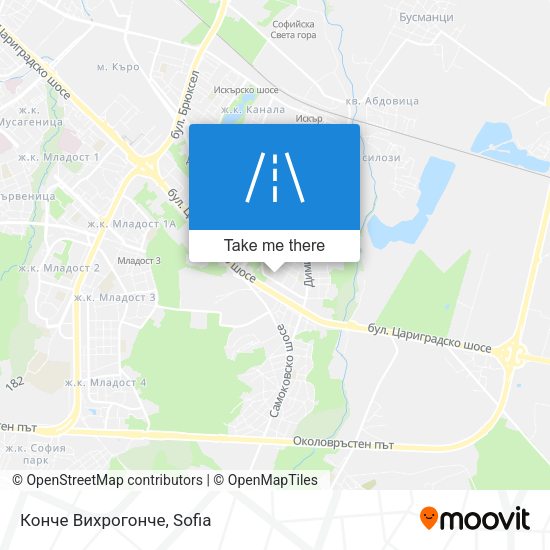 Конче Вихрогонче map