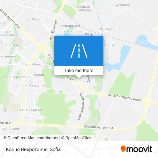 Карта Конче Вихрогонче