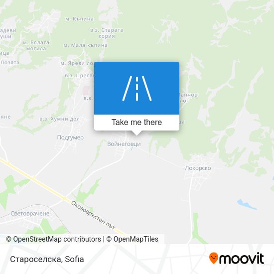 Староселска map