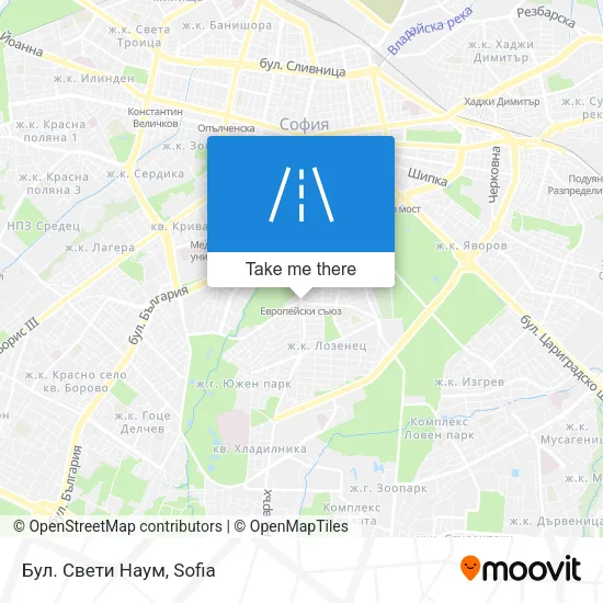 Карта Бул. Свети Наум