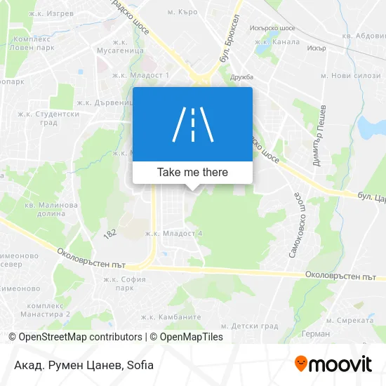 Карта Акад. Румен Цанев