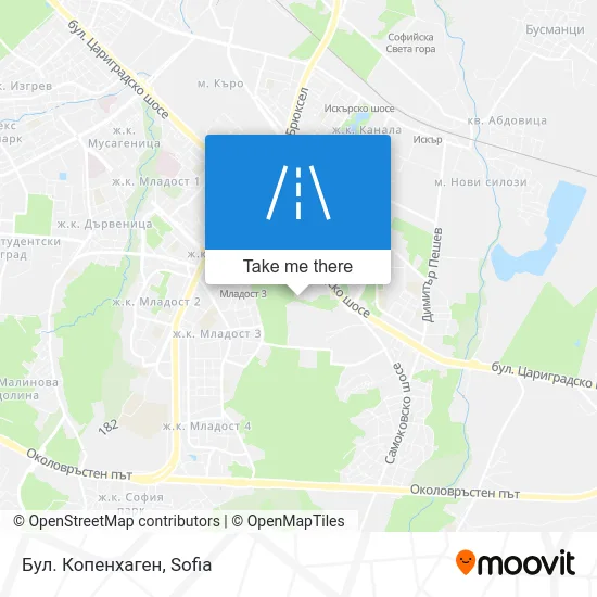 Карта Бул. Копенхаген