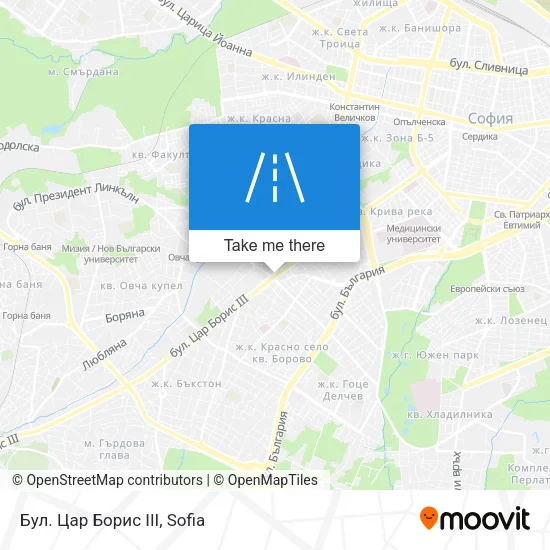 Карта Бул. Цар Борис III