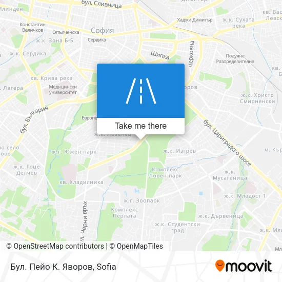 Карта Бул. Пейо К. Яворов