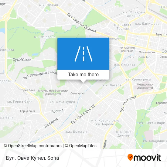 Карта Бул. Овча Купел