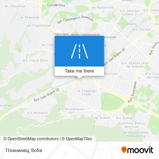 Планинец map