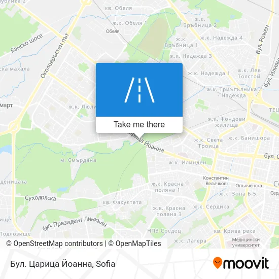 Карта Бул. Царица Йоанна