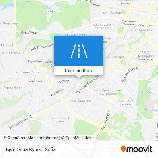 Карта Бул. Овча Купел