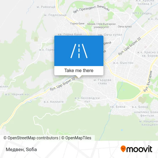 Карта Медвен