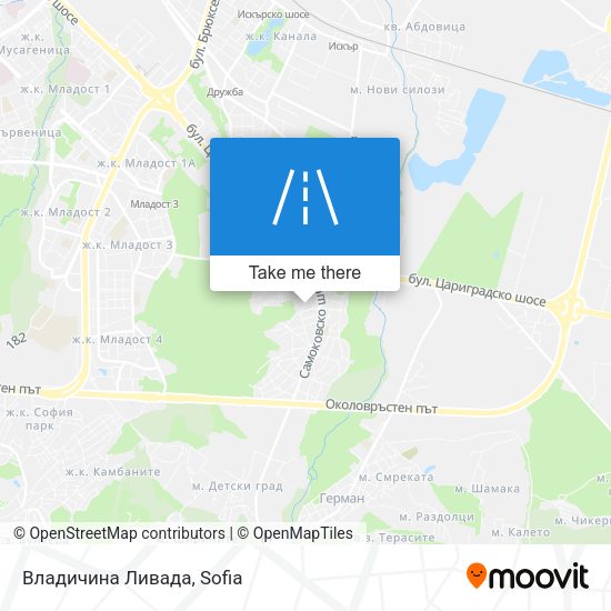 Владичина Ливада map