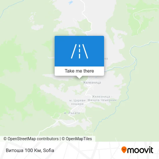 Карта Витоша 100 Км