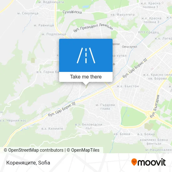 Карта Кореняците