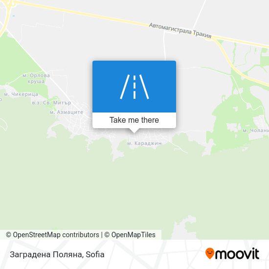 Карта Заградена Поляна