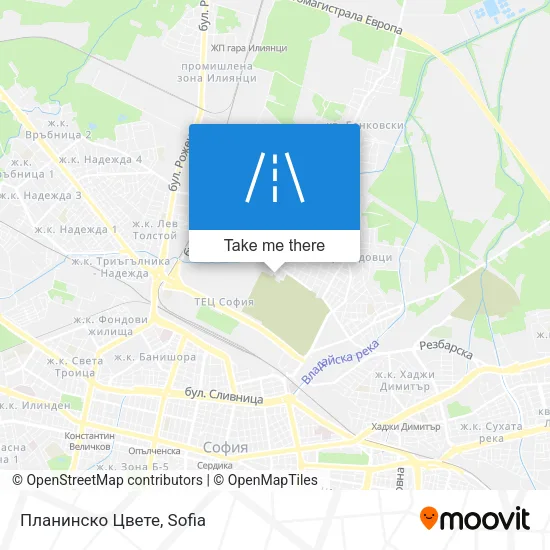 Карта Планинско Цвете
