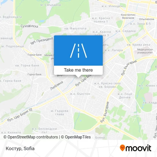 Карта Костур